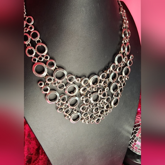 Silver Statement Necklace - Picture 2 of 2